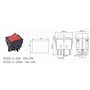 Interrupteur à bascule 6 broches 16 A 250 V CA avec couvercle étanche Noir