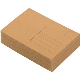 Heite Lot de 75 cartes postales vierges marron - Format A6 - Pour bricolage créatif - Cartes postales personnalisées - Carton kr