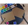 Heite Lot de 75 cartes postales vierges marron - Format A6 - Pour bricolage créatif - Cartes postales personnalisées - Carton kr