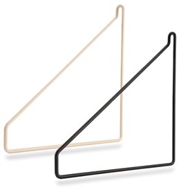 draadwerk® Lot de 2 supports d'étagère en fil métallique pour étagères murales de 20 à 25 cm