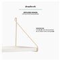 draadwerk® Lot de 2 supports d'étagère en fil métallique pour étagères murales de 20 à 25 cm, étagère suspendue pour étagères, e