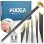 FIXXIA Lot de 50 clous pour tableau avec aide à l'impact - Diamètre : 2 mm - Noir - Avec tête décorative dorée de 6 mm de diamèt