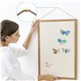 FIXXIA Lot de 50 clous pour tableau avec aide à l'impact - Diamètre : 2 mm - Noir - Avec tête décorative dorée de 6 mm de diamèt