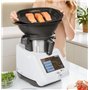 FITNMORE Silvercrest® Robot de cuisine mixeur Monsieur Cuisine Smart « SKMS 1200 A1 », 1200 W, écran 8 pouces, WiFi, Blanc.