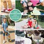 biped 2 paires de semelles en coton éponge pour enfants – parfaites pour marcher pieds nus – respirantes, lavables et découpable