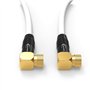 RedStar24 Câble SAT Premium 4m - Câble Coaxial Connecteur F coudé 90° Classe A+ - Câble Antenne Fiche F pour TV, Routeur & Modem
