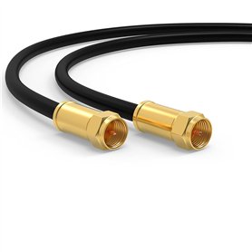 RedStar24 Câble SAT Premium 30m - Câble Coaxial Connecteur F Classe A+ - Câble Antenne Fiche F pour TV