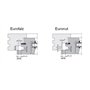 FTF - Fenstertechnik Maco 55167 Plinet inférieur Euro FT 18 mm, 9 V, L = 170 mm, argenté (55167) avec matériel de fixation