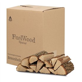 Bois de chauffage en chêne séché au four - 25 litres - Longueur des bûches : environ 25 cm - Humidité du bois inférieure à 15 %