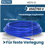Kalitec Câble H07V-K 6 mm² Bleu Foncé - 5 m - Flexible - Toron - Câblage à Fils Fins - Monofil pour Armoire Électrique - Fil Éle