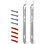 Jabema Lot de 2 supports de fixation pour radiateur 600 mm - Pour montage rapide - Console murale - Support de radiateur