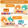Jouet éducatif Montessori pour apprendre à compter jusqu'à 10 ans et calculer pour les enfants de 3 à 6 ans, comptage des doigts