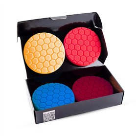 GOVX Lot de tampons de polissage de 125 mm - Éponges de polissage hexagonales - Éponges de polissage de voiture - Éponge de poli