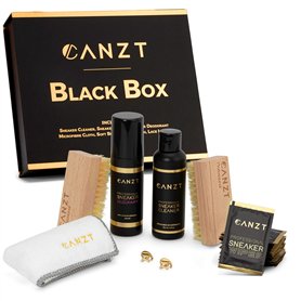 Canzt Kit Nettoyage Baskets Black Box – Nettoyant Chaussures Premium pour Cuir
