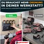 Wandfest® Worx Support mural pour 4 batteries et chargeurs Worx - Fabriqué en Autriche - Pour 4 batteries - Maintenant plus d'or