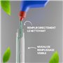 Brosse WC rechargeable avec tête de brosse en silicone - Auto-nettoyante avec nettoyeur de bord - Brosse WC pour montage mural s