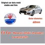 FDRYUYT Jeu d'enjoliveurs de Roue pour Maserati Ghibli President 60mm, Cache-moyeu Central en Aluminium ABS avec Logo
