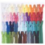 Lot de 39 fermetures Éclair Différents coloris 18 cm