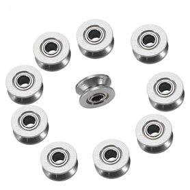NSNGPAFACZ 10 pièces V624ZZ V rainure roulement à Billes poulie for Voie ferrée système de Mouvement linéaire 4X13X6mm roulement