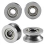 NSNGPAFACZ 10 pièces V624ZZ V rainure roulement à Billes poulie for Voie ferrée système de Mouvement linéaire 4X13X6mm roulement
