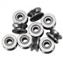 NSNGPAFACZ 10 pièces V624ZZ V rainure roulement à Billes poulie for Voie ferrée système de Mouvement linéaire 4X13X6mm roulement