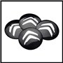 CBYUANHANG Autocollant pour Cache Moyeu pour Citroen 56mm C1 C2 C3 C4 C5 C6