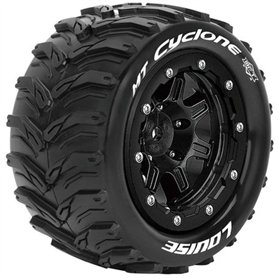 2 Pneus & Jantes Louise MT-Cyclone Traxxas Maxx Soft Black (MFT) 3331SB