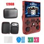 R36PRO Console de Rétro Portable 128 Go Écran HD 3,5 Pouces Lecteur Vidéo de Poche Portable Prend en Charge plus de 30 Émulateur
