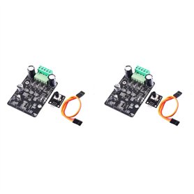Iyalezirk 2X DC 6-80V BLDC Contrôleur Moteur Brushless DC Triphasé PWM Carte Pilote Contrôle Moteur Hall Haute Puissance 1600W 2