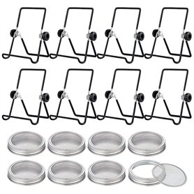 CALIBAN Le Kit de 8 Pots de Germination Comprend des Couvercles de Germination et des Supports de Germination.