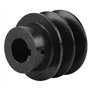 Jufjsfy Poulie à Courroie en V AléSage Double Rainure pour Moteurs 168F 170F GX110 GX120 GX160 GX200 7HP ATV Go Kart le noir
