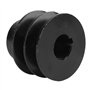 Jufjsfy Poulie à Courroie en V AléSage Double Rainure pour Moteurs 168F 170F GX110 GX120 GX160 GX200 7HP ATV Go Kart le noir