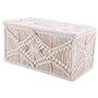 Yheonver Housse de boîte à mouchoirs rectangulaire bohème avec boucle à perles en macramé - Décoration d'intérieur