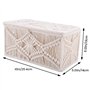 Yheonver Housse de boîte à mouchoirs rectangulaire bohème avec boucle à perles en macramé - Décoration d'intérieur