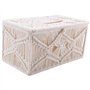 Yheonver Housse de boîte à mouchoirs rectangulaire bohème avec boucle à perles en macramé - Décoration d'intérieur