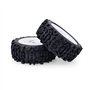Tlilyy Jante de Roue de Moyeu de 4 X 17Mm et Pneu à Dents Profondes pour 1/8 Voiture RC Tout-Terrain Redcat Team Hobao