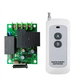 Feriany Interrupteur de télécommande universel 433 MHz AC220 V module relais et émetteur 1000 m pour lumière/moteur