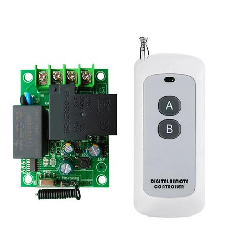 Feriany Interrupteur de télécommande universel 433 MHz AC220 V module relais et émetteur 1000 m pour lumière/moteur