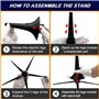 Support de Trompette Support de Trompette Portable en MéTal Pliable avec 5 Pieds pour Trompettes