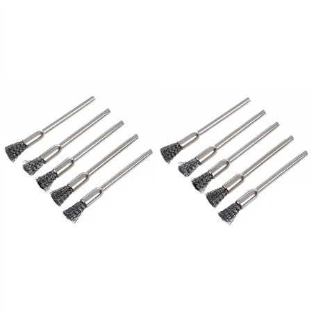 Lot de 10 embouts de brosse métallique pour perceuses