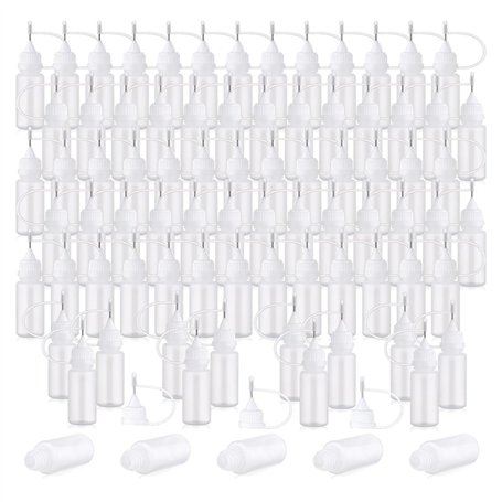 Muuoeou Lot de 100 flacons applicateurs de 10 ml à pointe fine pour encre à alcool