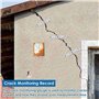 Rinteea Enregistrement de Surveillance des Fissures 12 Pièces, Moniteur Révélateur D'Angle en Acrylique, Dispositif de Surveilla