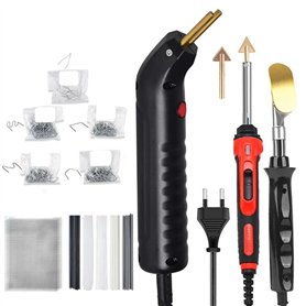 Sctecoau Kit de Soudure en Plastique EU Plug 100 W avec Agrafeuse à Chaud en Fer pour les Réparations de Pare-Chocs Automobiles