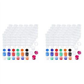 200 Bandes 1200 Pots Bandes de Peinture Vides Tasse de Peinture Récipients de Stockage En Plastique Transparent Peinture Fournit