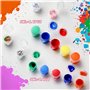 200 Bandes 1200 Pots Bandes de Peinture Vides Tasse de Peinture Récipients de Stockage En Plastique Transparent Peinture Fournit