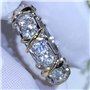 Karriter Bague en Diamant de Laboratoire 925 Bijoux en Argent Sterling Bague de fiançailles de Mariage bagues en Diamant de Labo