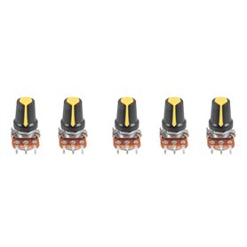 5 pièces 100 K Ohm 3 terminaux audio rotatif linéaire type B Potentiomètre Pot