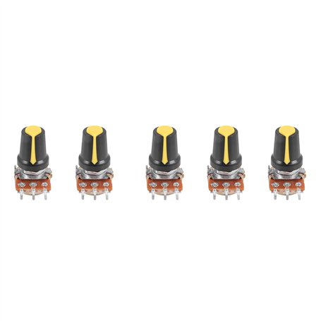 5 pièces 100 K Ohm 3 terminaux audio rotatif linéaire type B Potentiomètre Pot