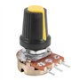 5 pièces 100 K Ohm 3 terminaux audio rotatif linéaire type B Potentiomètre Pot