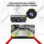 Muuoeou Capteur de stationnement 3 en 1, vision nocturne, 2 capteurs de radars, alarme, caméra de recul